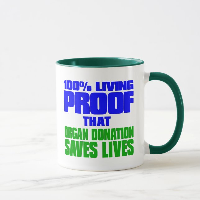 Taza 100% de prueba de vida de donación de órganos salv (Derecha)