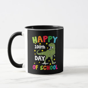 Taza 100 días de escuela Trex 100º día de escuela 