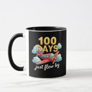 Taza 100 Días Simplemente Volaron En Avión 100 Días De