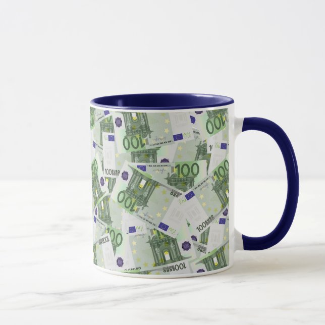 Taza 100 Euro Billetes Mug (Derecha)