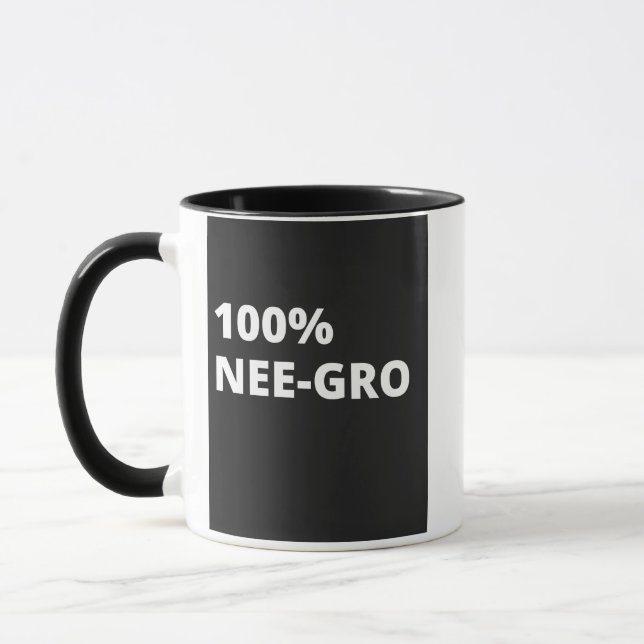 Taza 100% Nee-Gro con 11 oz (Izquierda)