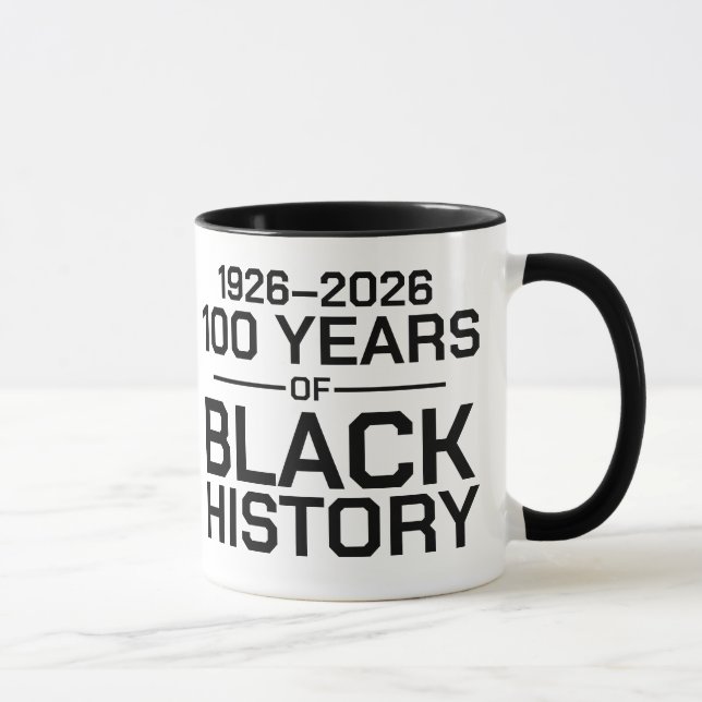 Taza 100 Years of Black History Typography (Derecha)