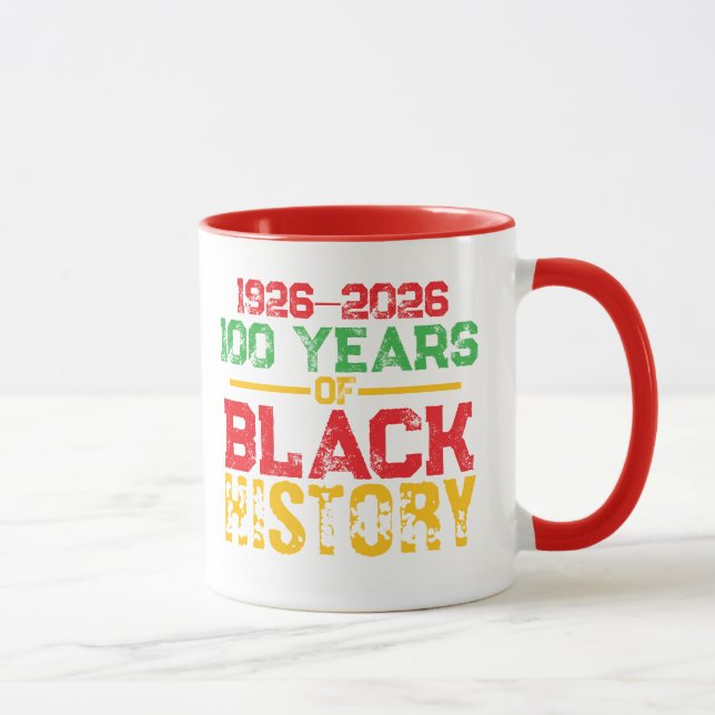 Taza 100 Years of Black History Typography (Derecha)
