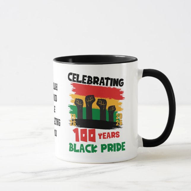 Taza 100 Years Souvenir Centennial Black History Month (Derecha)