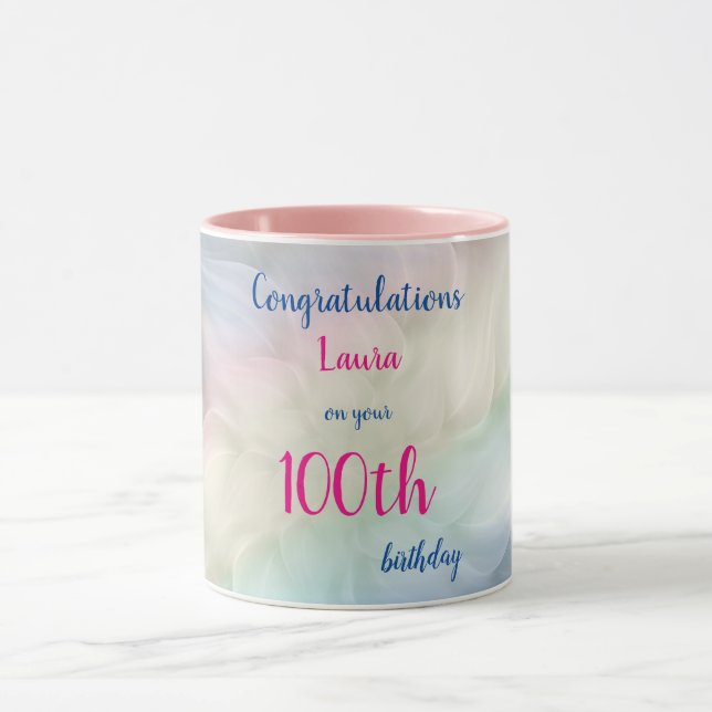 Taza 100o cumpleaños feliz (Centro)