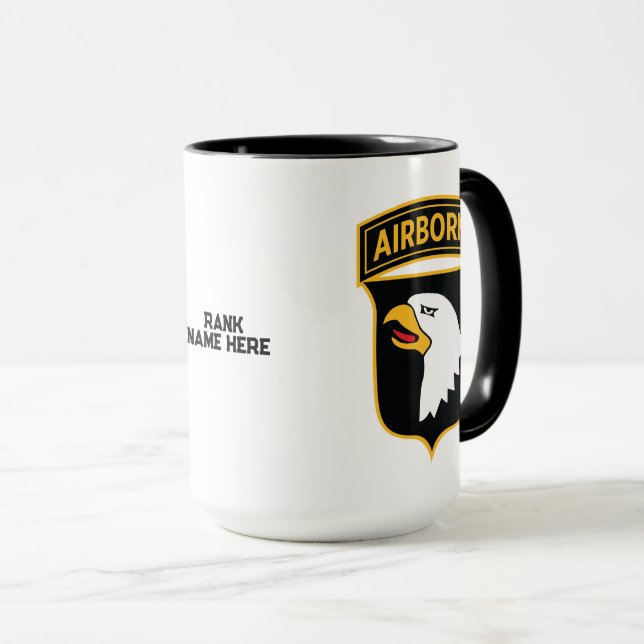 Taza 101ª División Aérea gritando a Personalizado Águil (Anverso derecho)