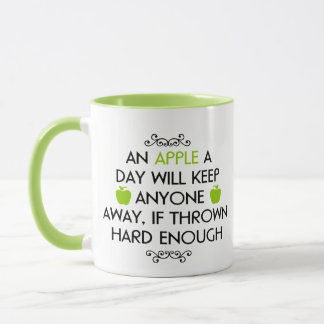 Taza 11 onzas. (onza) con "Apple al día "