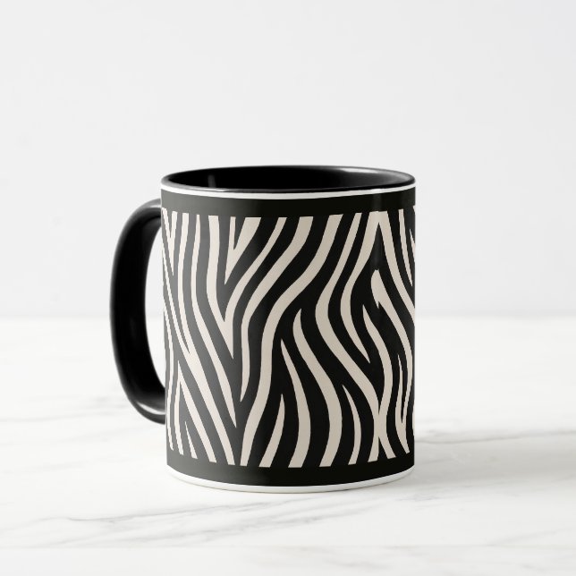 TAZA 11 OZ. DE MUG DE CAFÉ - "IMPRESIÓN DE ZEBRA" (Anverso izquierdo)