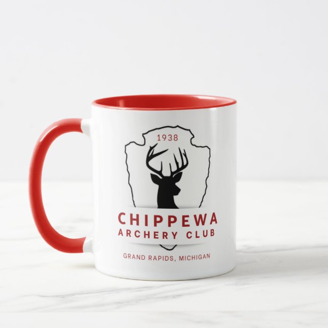 Taza 11 oz Mug con acentos rojos (Izquierda)