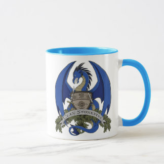 Taza 11oz del escudo de los dragones de Stonefire