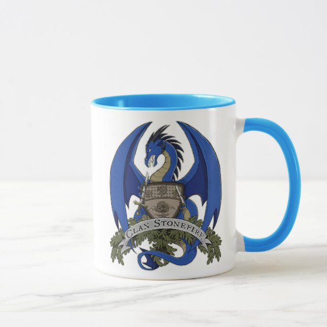 Taza 11oz del escudo de los dragones de Stonefire (Derecha)