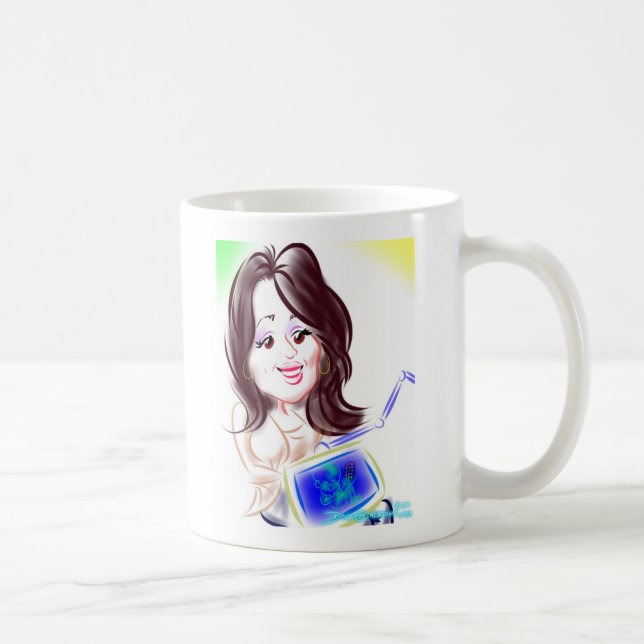 Taza 11p de la caricatura del Sonogram (Derecha)