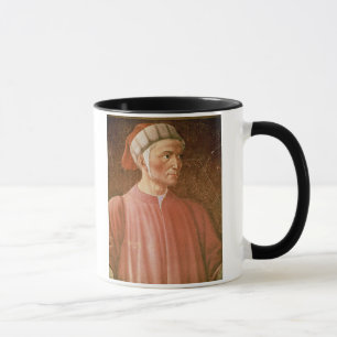 Taza 1265-1321) detalles de su busto, franco de Dante