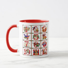 Taza 12 Días De Navidades Tiran De Impresión