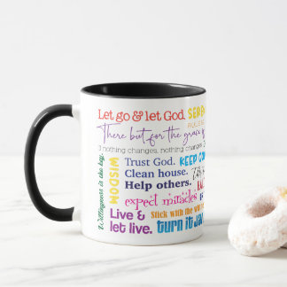 Taza 12 Paso Lemas de recuperación Mug