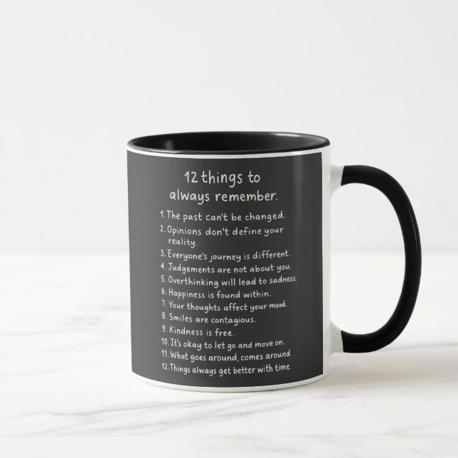Taza 12 Things To Always Remember  (Derecha)