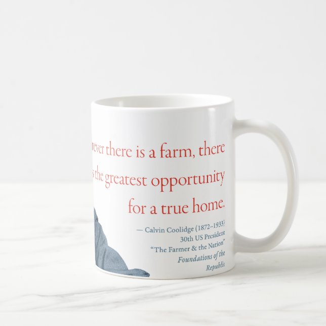 Taza #13 "granja " de Calvin Coolidge (Derecha)