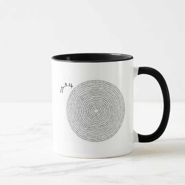 Taza 14 De Marzo, Día Pi, 3.14 (Derecha)