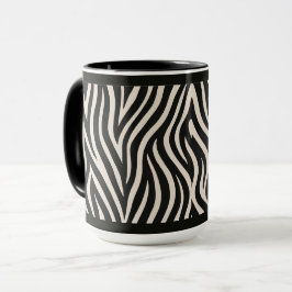 TAZA 15 OZ. DE MUG DE CAFÉ - "IMPRESIÓN DE ZEBRA"