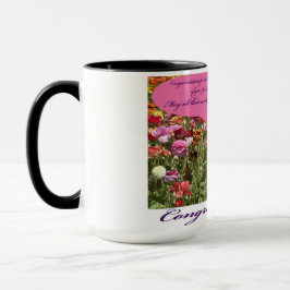 Taza 15 oz dos tonos de taza. felicitaciones. ocelot/ge