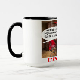 Taza 15 oz dos tonos de taza. Feliz aniversario. orangu