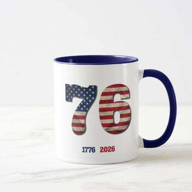 Taza 1776-2026 USA 250th Anniversary Patriotic Design (Derecha)