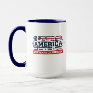 Taza 1776 América 250 Años Aniversario Patriótico de