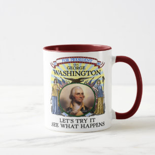 Taza 1789 de la elección de George Washington