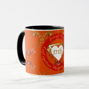Taza 17.º aniversario Boda Carnelian Color Mug