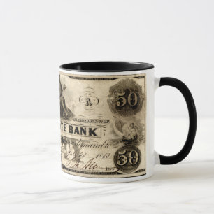 Taza 1853 Cochituate 50 Dólares Nota