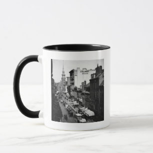 Taza 1859: Tráfico y tiendas en la calle de Washingto