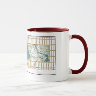 Taza 1875 mapa del Central Park, New York City