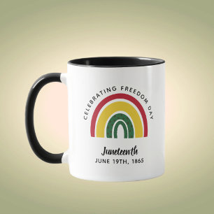 Taza 18 de junio de 1865 Arcoiris celebra el Día de la 