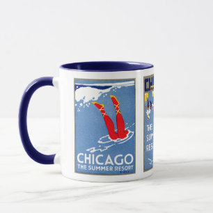 Taza 1912 Chicago, el centro turístico de verano