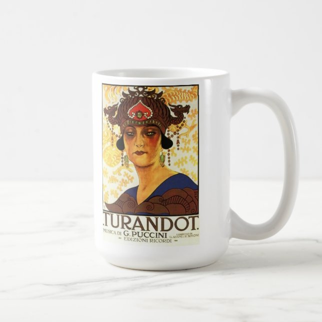 Taza 1926 del poster de Puccini (Derecha)