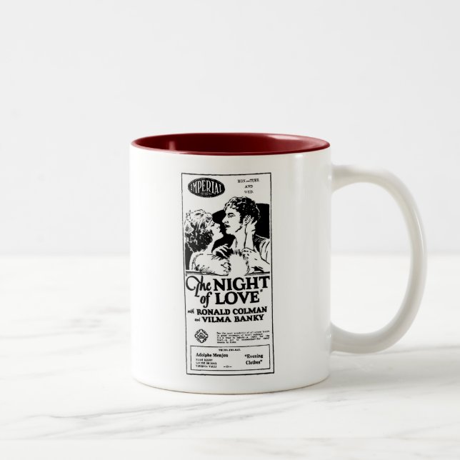 Taza 1927 del anuncio de la película de Ronald (Derecha)