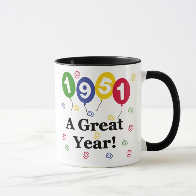 Taza 1951 un cumpleaños del gran año (Derecha)