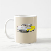 Taza 1955 de Shoebox - amarillo y blanco