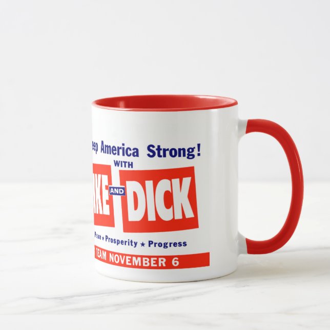 Taza 1956 voto Ike y Dick (Derecha)