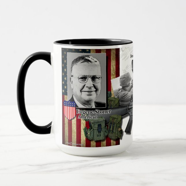 Taza 1959 de café del rifle de la deshuesadora M16 (Izquierda)