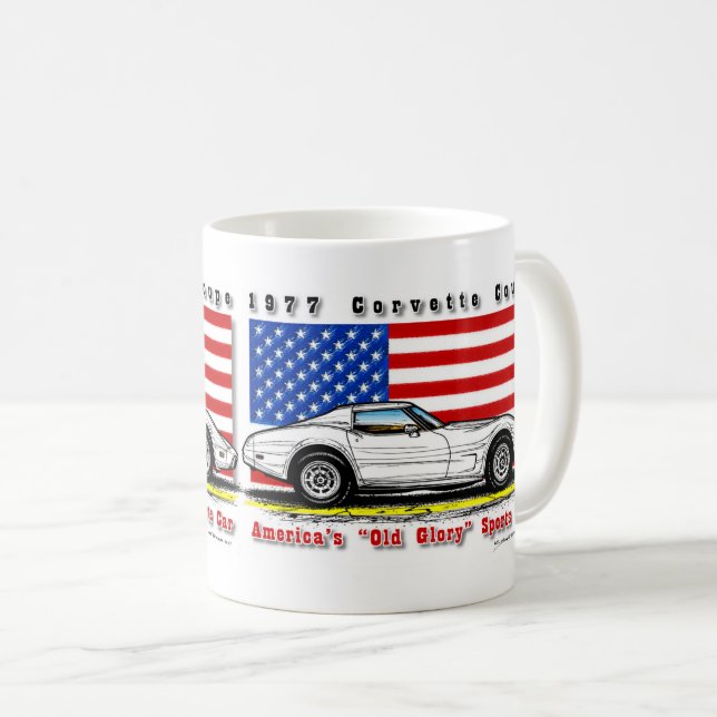 Taza 1977 de café del Corvette (Anverso derecho)