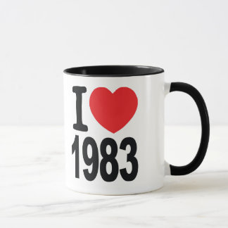 Taza 1983 de café del amor de la reunión I de