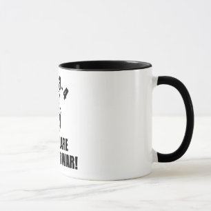Taza 1-2-3-4 Declaro una Guerra de Dedos Divertido Jueg
