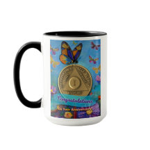 1 año NOMBRE PERSONALIZADO Flores de mariposas AA