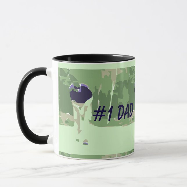 Taza #1 Dad Golfer Ringer Mug (Izquierda)