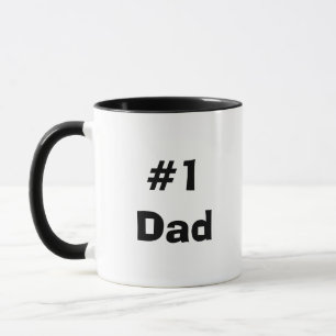 Taza #1 Papá Número Uno Papa Negro Café Mug