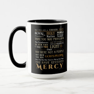 Taza 1 Peter 2:9-10 Mug de escrituras