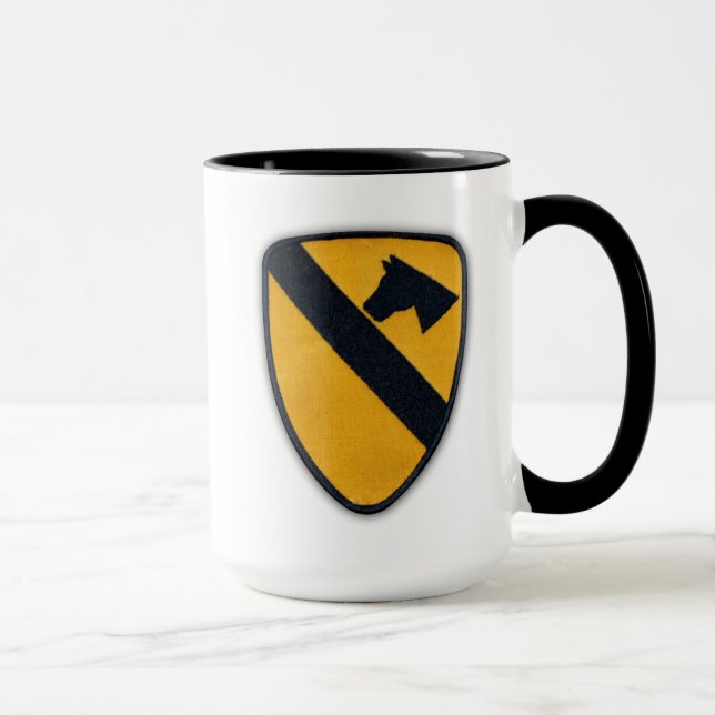 Taza 1r Veteranos de Cav Fort Hood del aire de la (Derecha)
