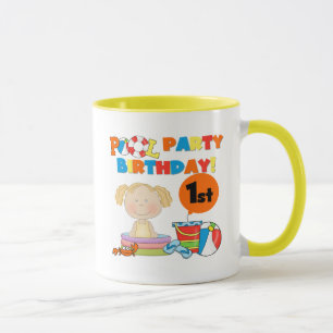 Taza 1ras camisetas y regalos del cumpleaños de la