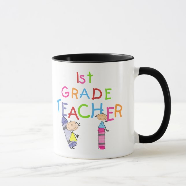 Taza 1ras camisetas y regalos del profesor del grado de (Derecha)